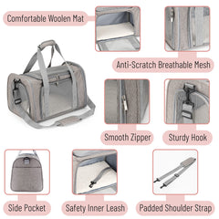 Mr. Pen Pet Carrier solid base keeps the carrier steady on surfaces.