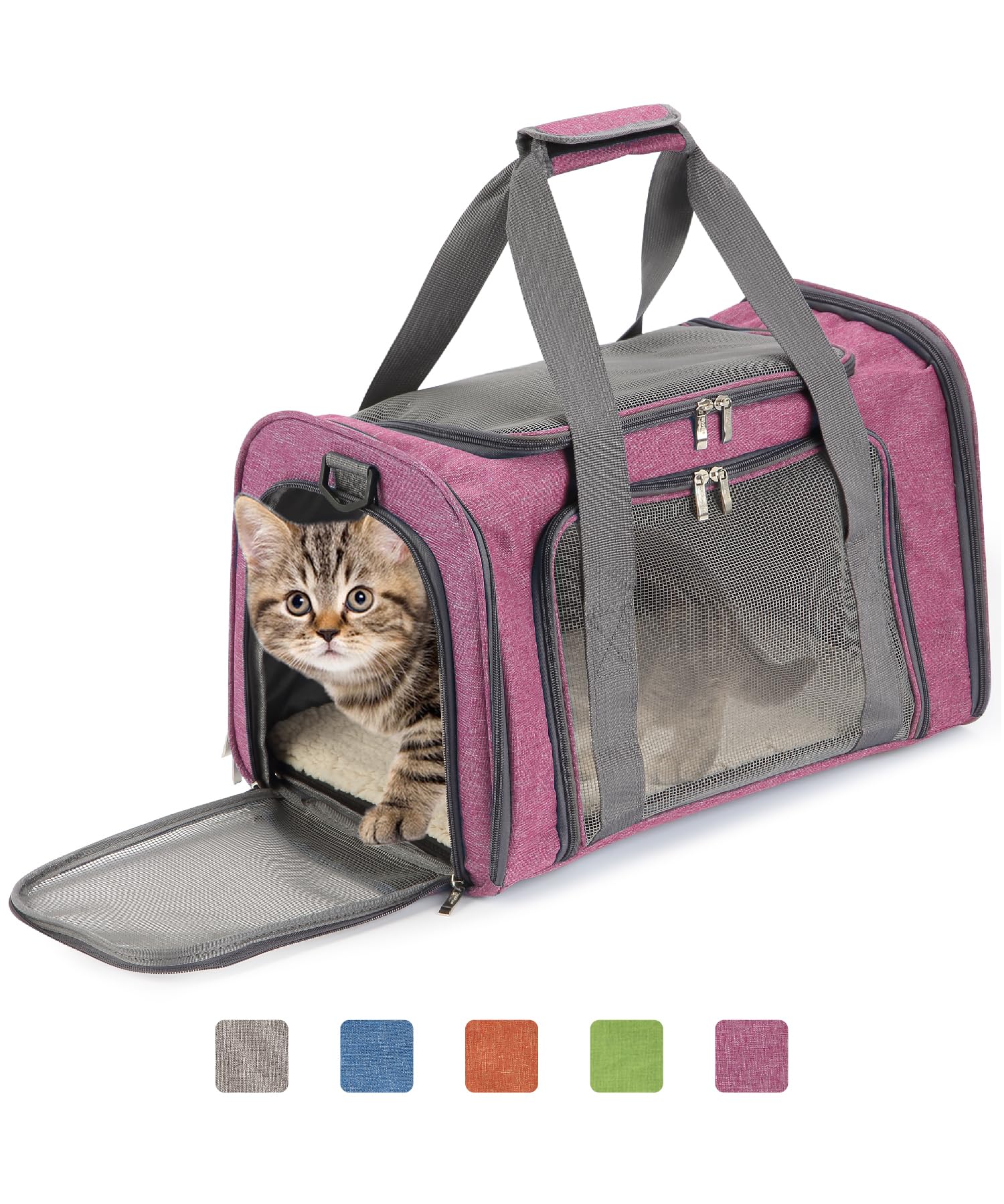 Mr. Pen pet carrier fits most airline under-seat spaces