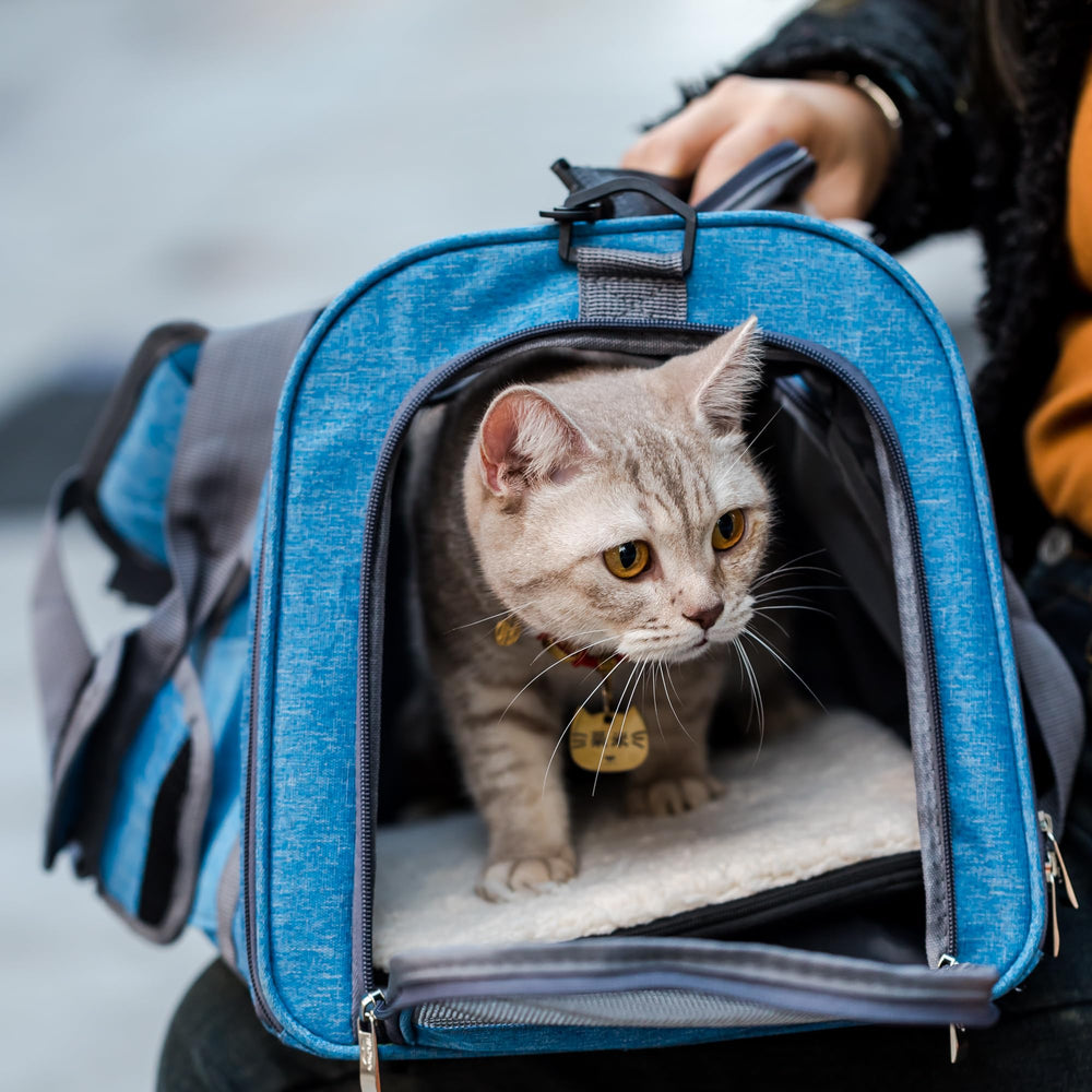 Mr. Pen Pet Carrier folds flat for compact storage