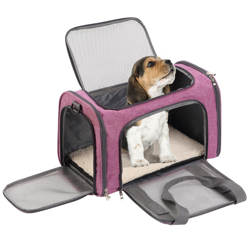 Mr. Pen pet carrier folds flat for compact storage