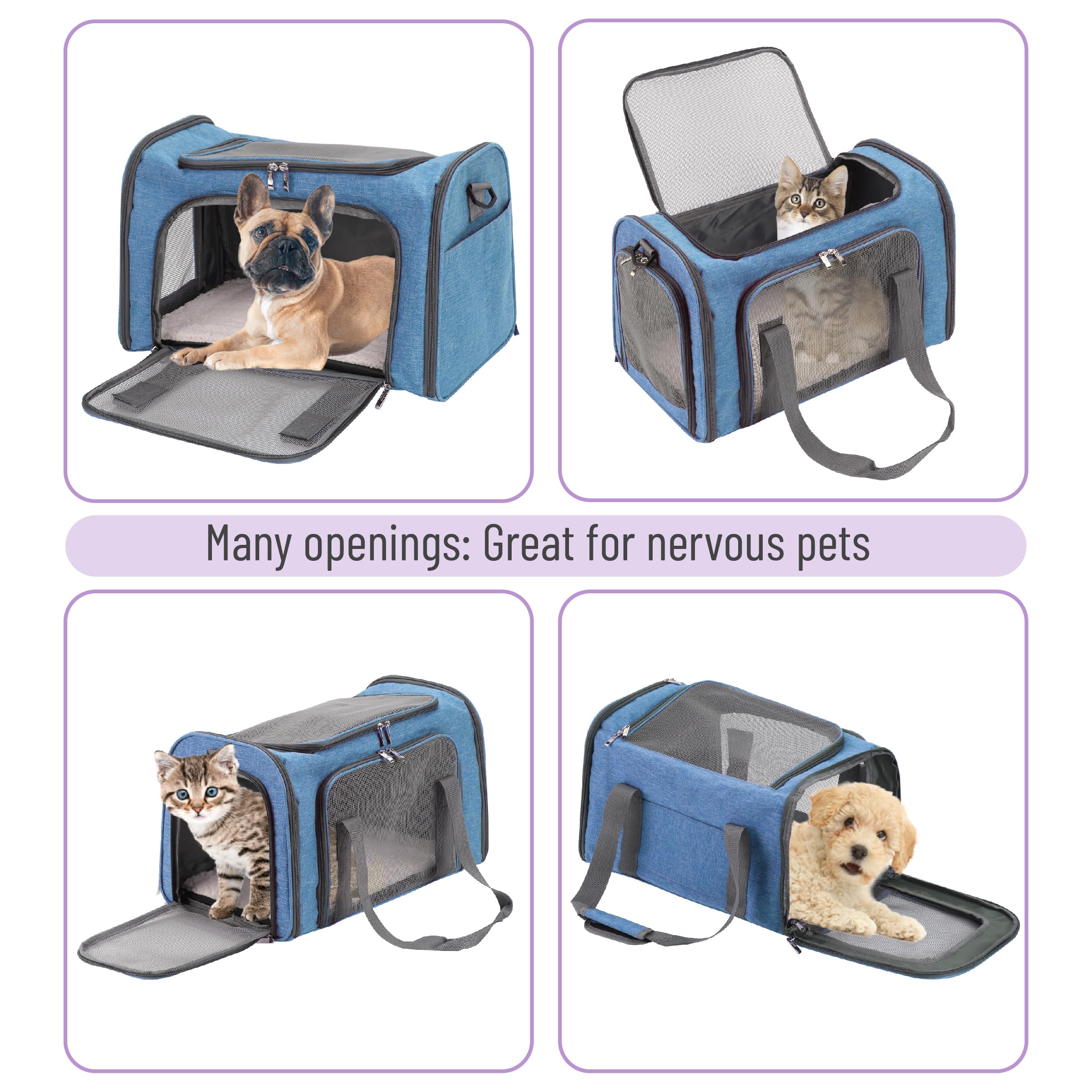 Mr. Pen Pet Carrier side pocket for treats and essentials