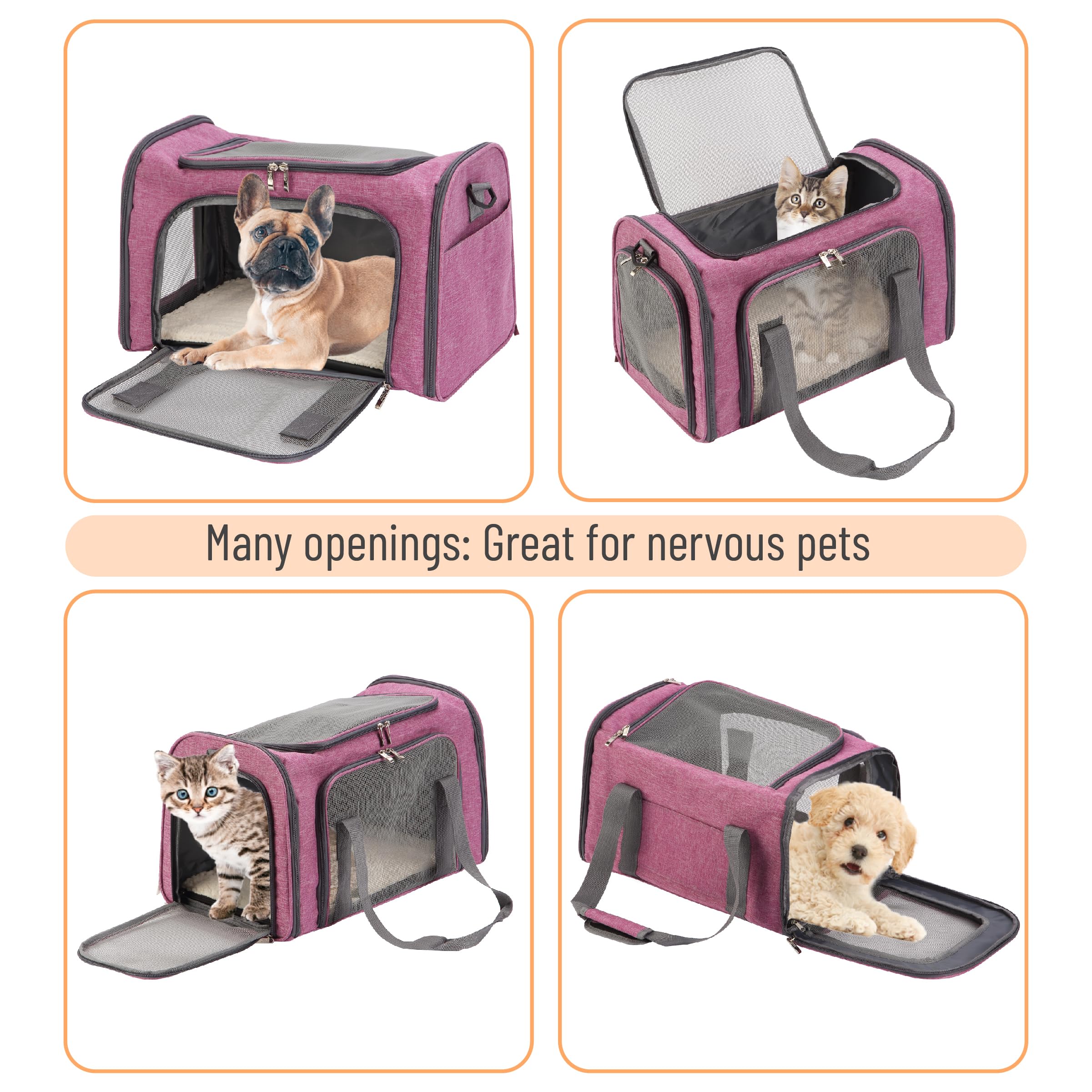 Mr. Pen pet carrier storage pocket for treats and essentials