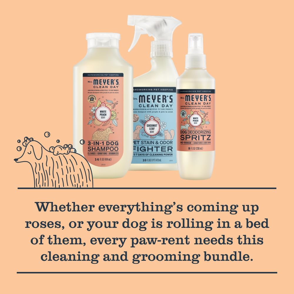Mrs Meyer's Clean Day Dog Care Kit deodorizing spritz bottle for quick coat refresh