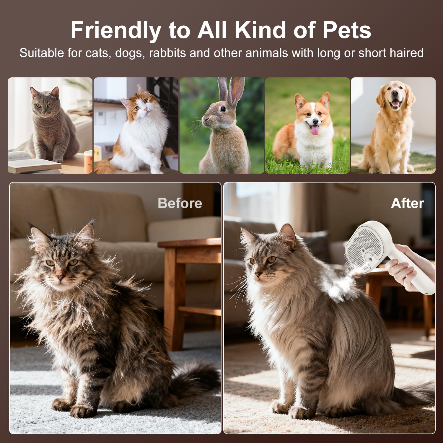 MRSDAYU grooming session demonstrating efficient at-home grooming with less mess.