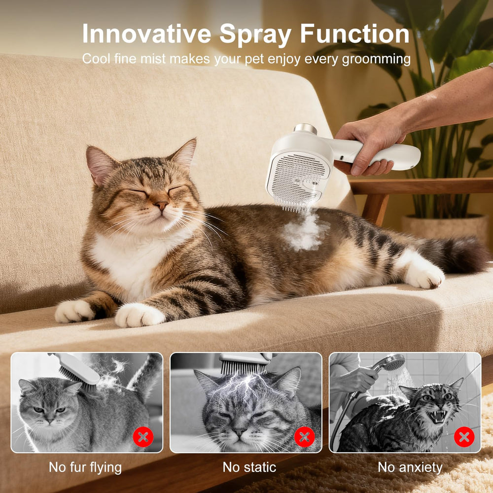 MRSDAYU self-cleaning slicker brush after grooming removes fur quickly.