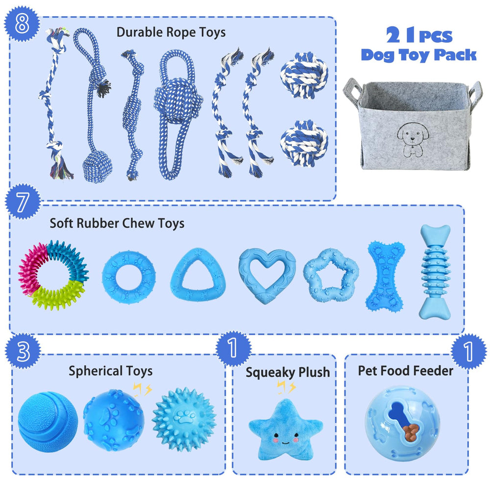 MRSOHRET puppy chew toys rubber ball for grip and dental fun