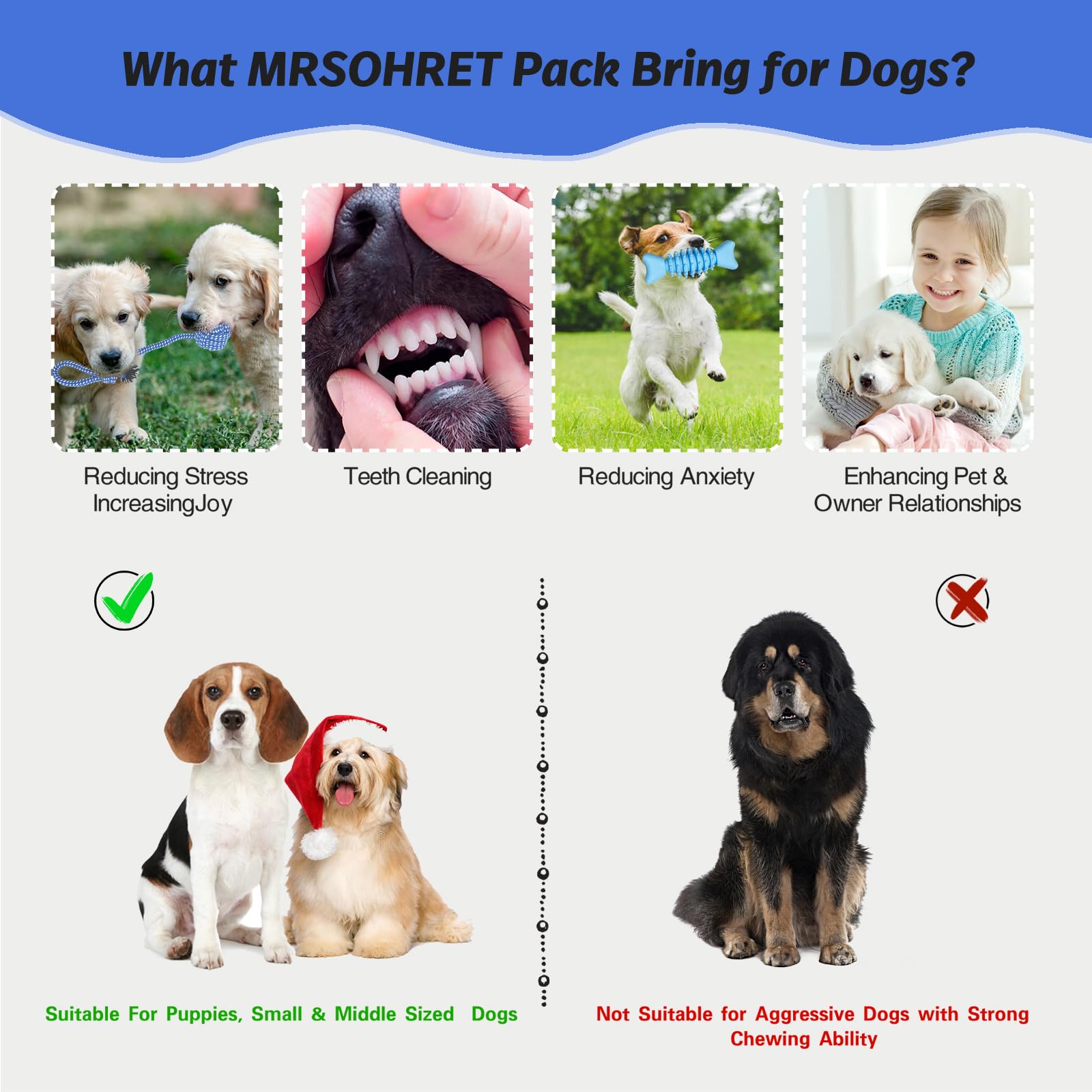 MRSOHRET puppy chew toys squeaky toy adds audible rewards