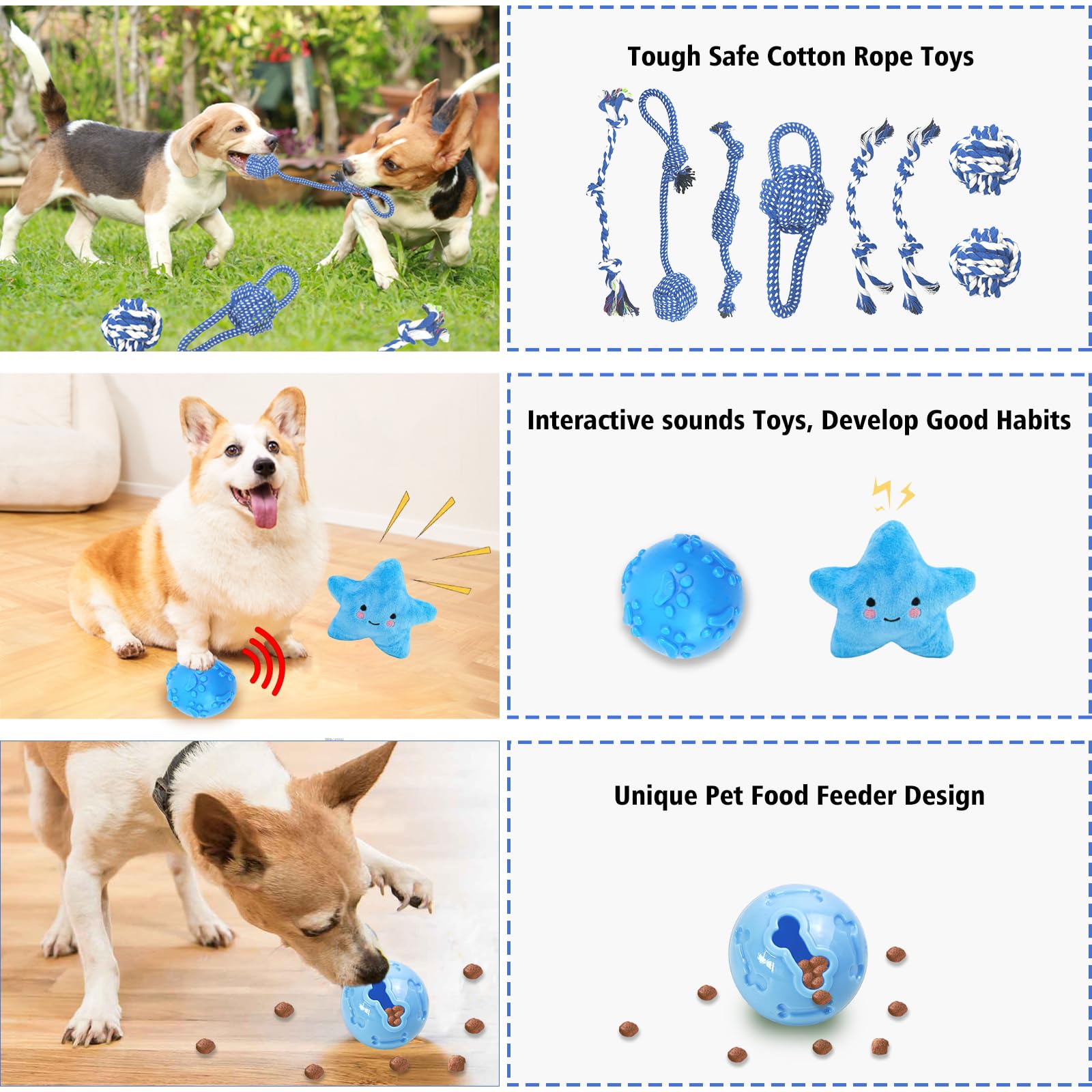 MRSOHRET puppy chew toys treat ball foraging and rewards