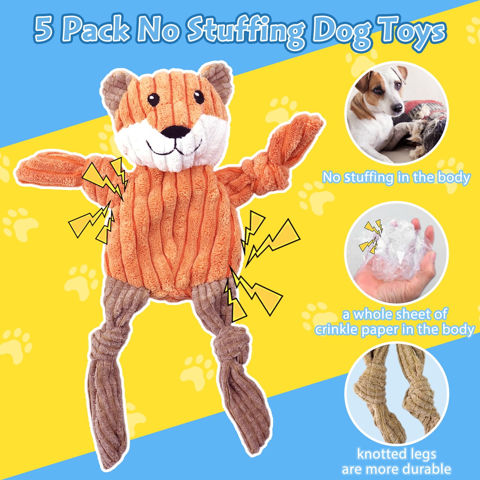MRSOHRET fox squeaky toy closeup designed for engaging chew sessions