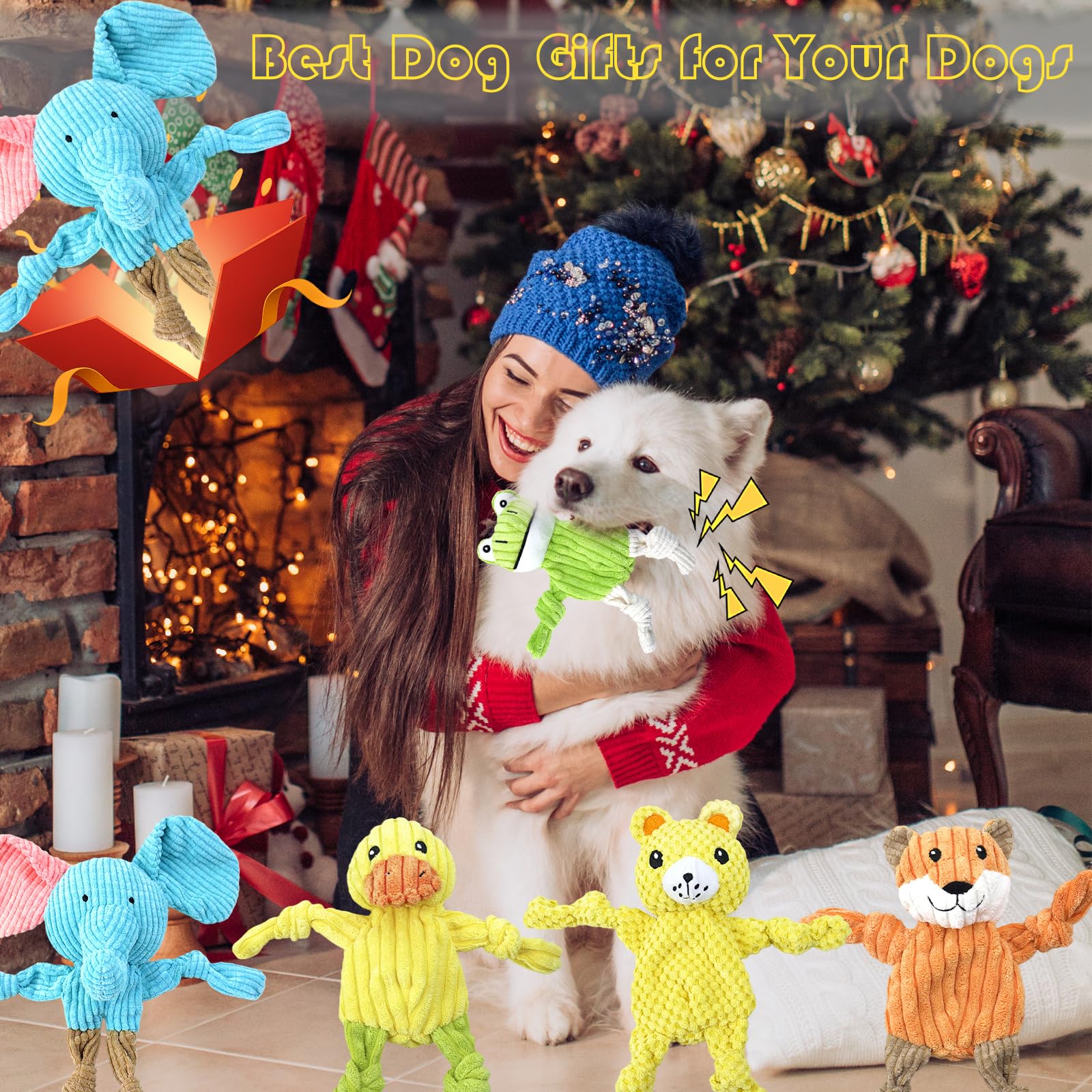 MRSOHRET puppy enjoying a toy during crate time with squeaks and crinkle sounds