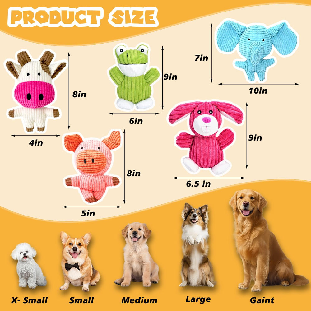MRSOHRET cow plush toy with squeaker for interactive play.