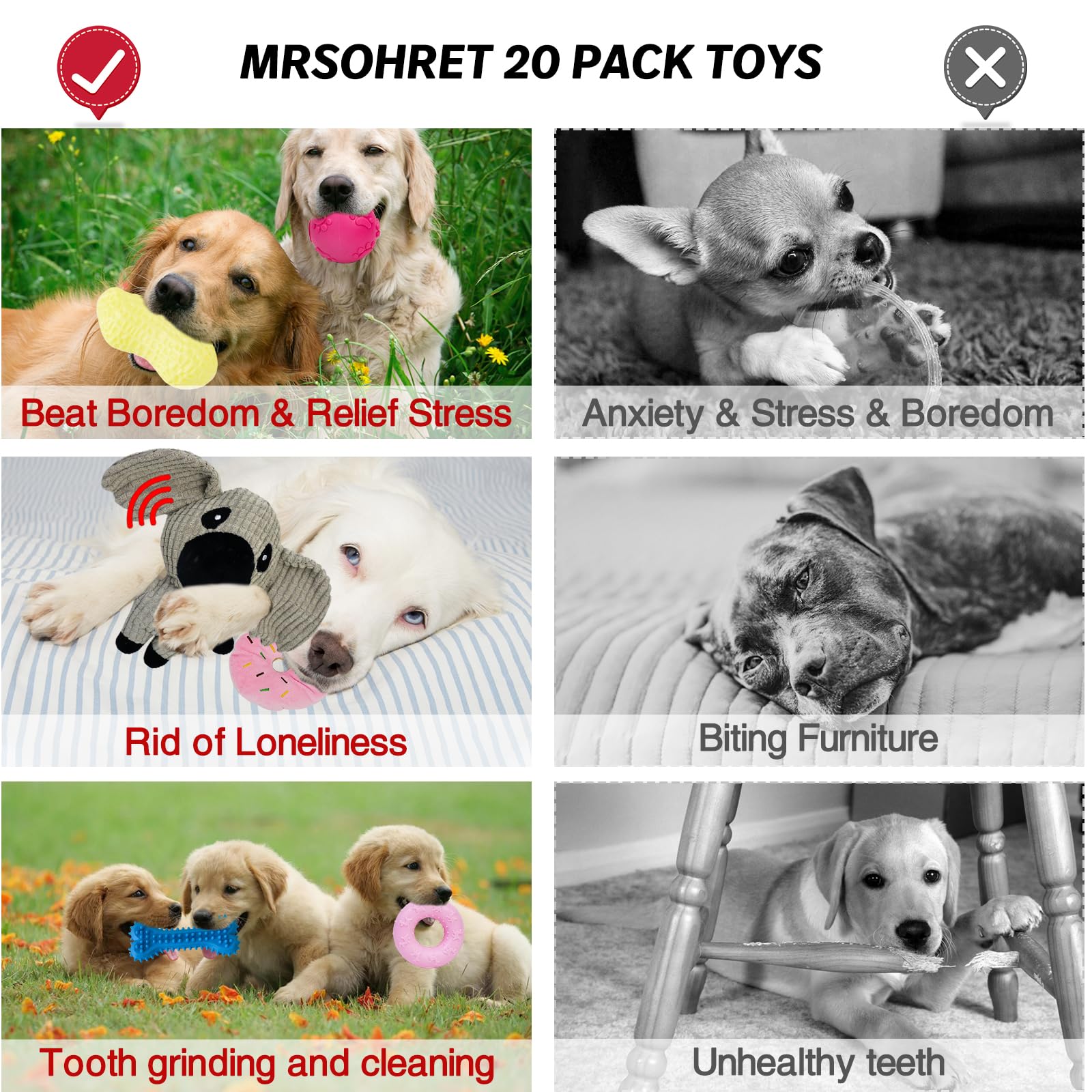MRSOHRET storage basket to organize dog toys neatly