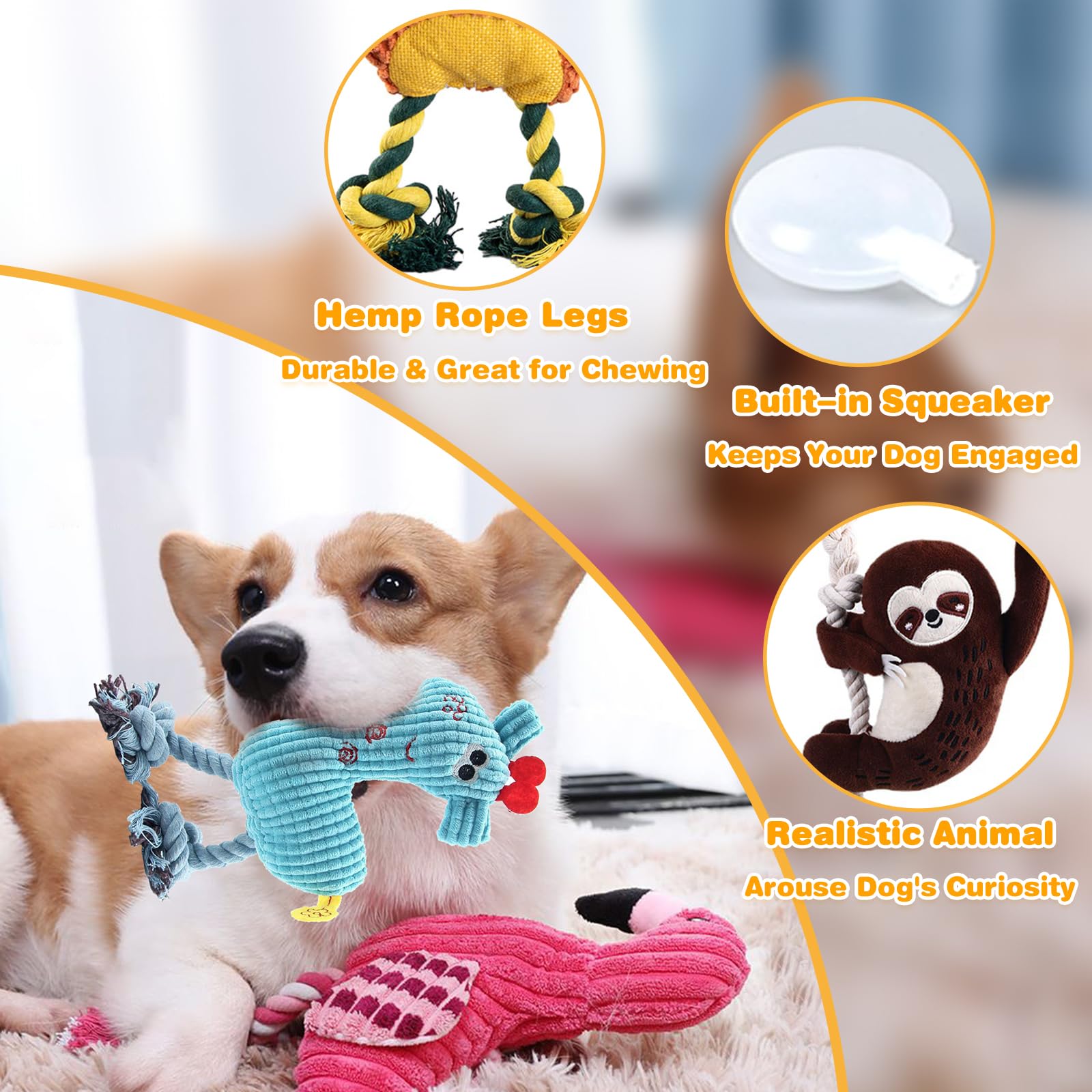 MRSOHRET rope toy for tug of war promoting active bonding