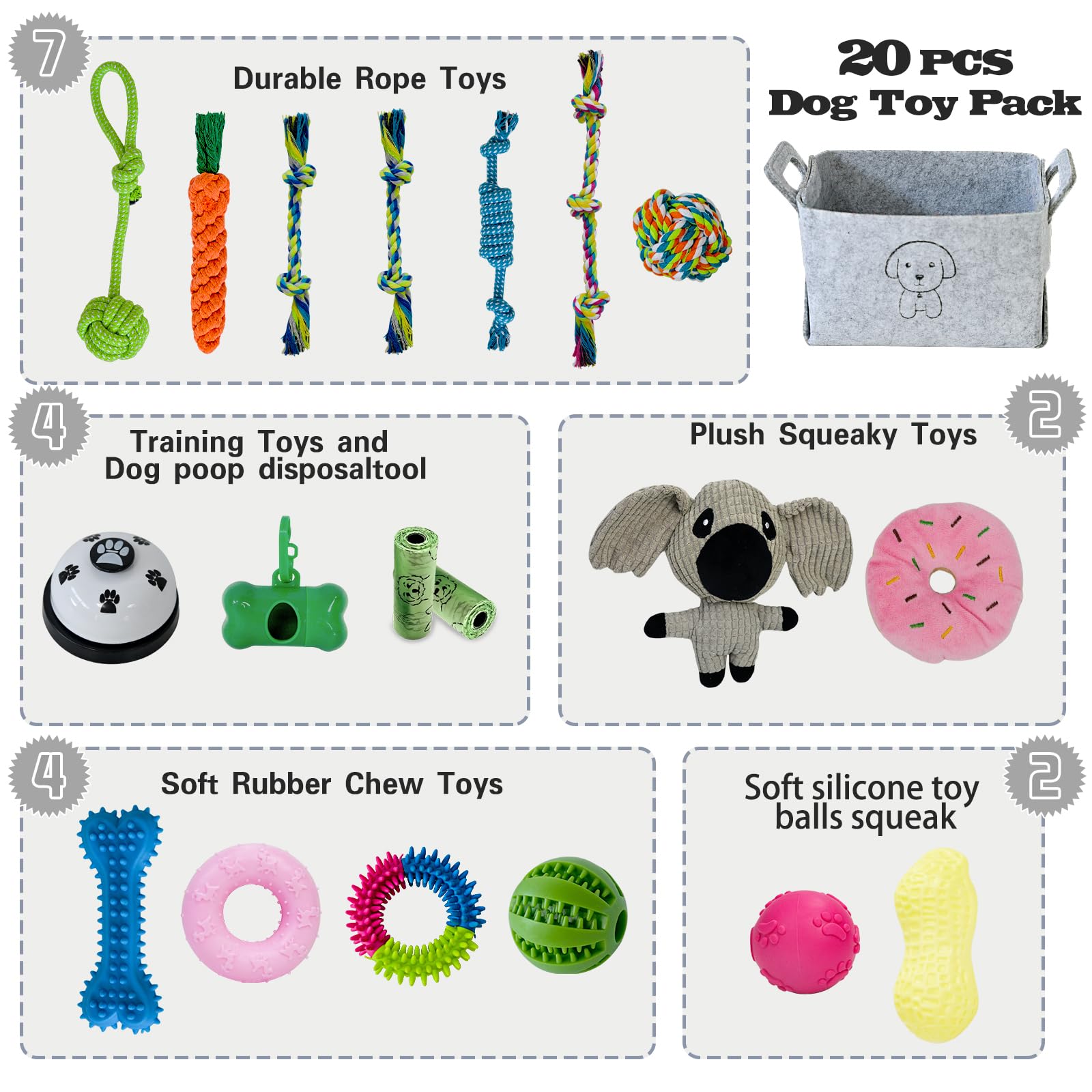 MRSOHRET rope toy for puppies promoting interactive play