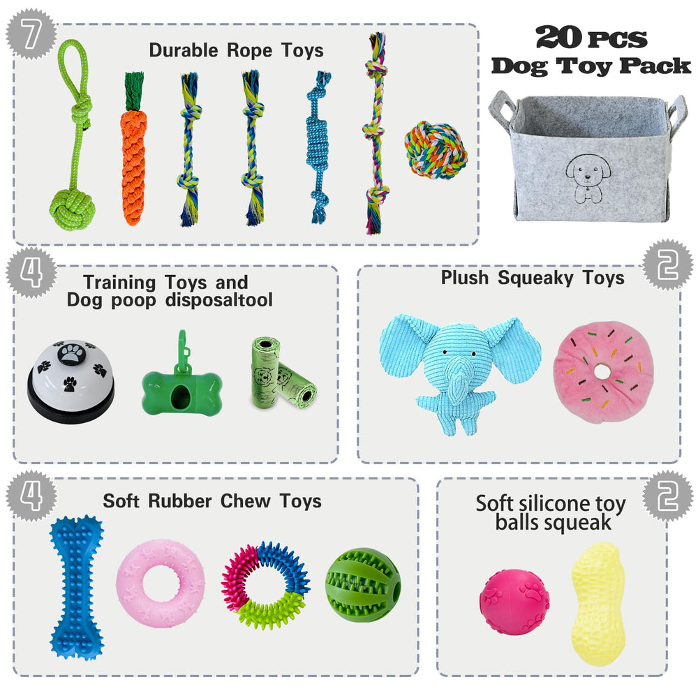 MRSOHRET rope toys bundle for interactive fetch and bonding