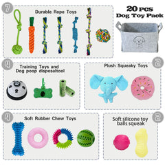 MRSOHRET rope toys bundle for interactive fetch and bonding