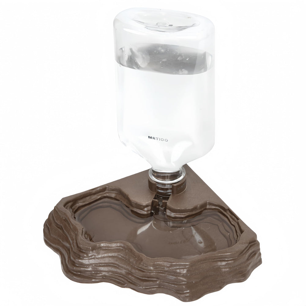 MRTIOO simulated rock design keeps feeder unobtrusive in enclosure