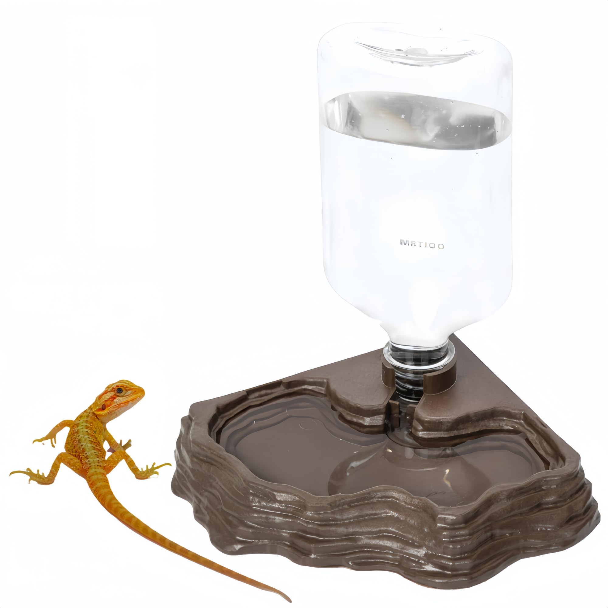 MRTIOO terrarium water feeder bottle showing 17oz capacity for easy refills