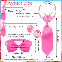 Mruq Pet adjustable collar bow tie for secure fit on small to medium dogs