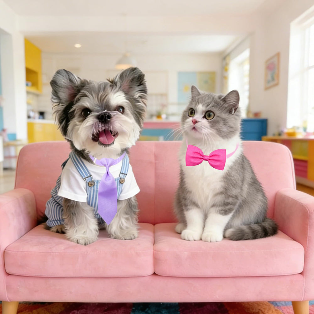 Mruq Pet easy to wear bow ties suitable for daily pet outfits