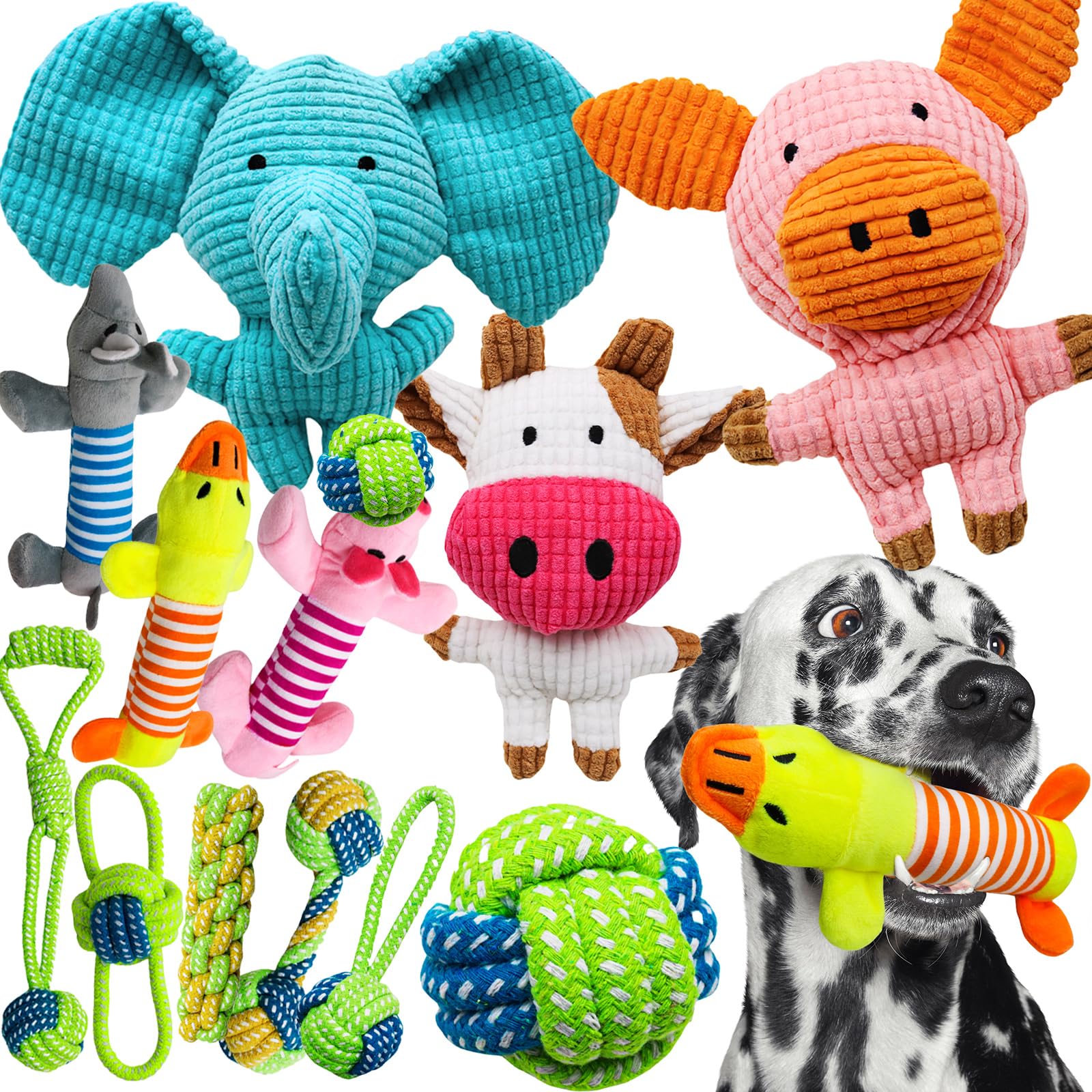 Mruq pet machine-washable toys for quick refresh after muddy outdoor fun