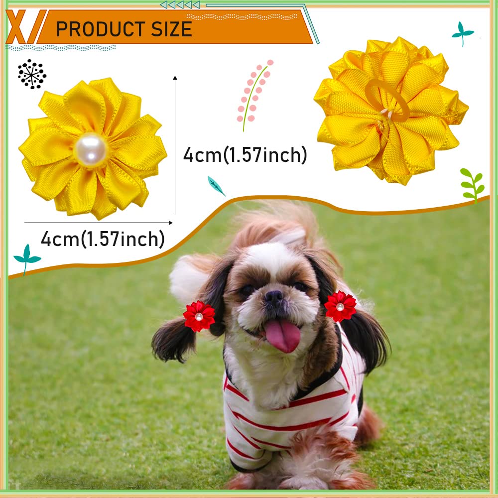Mruq pet mixed colors patterns bows for versatile outfits.