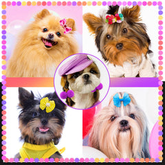 Mruq pet rhinestone dog bows add sparkle for events
