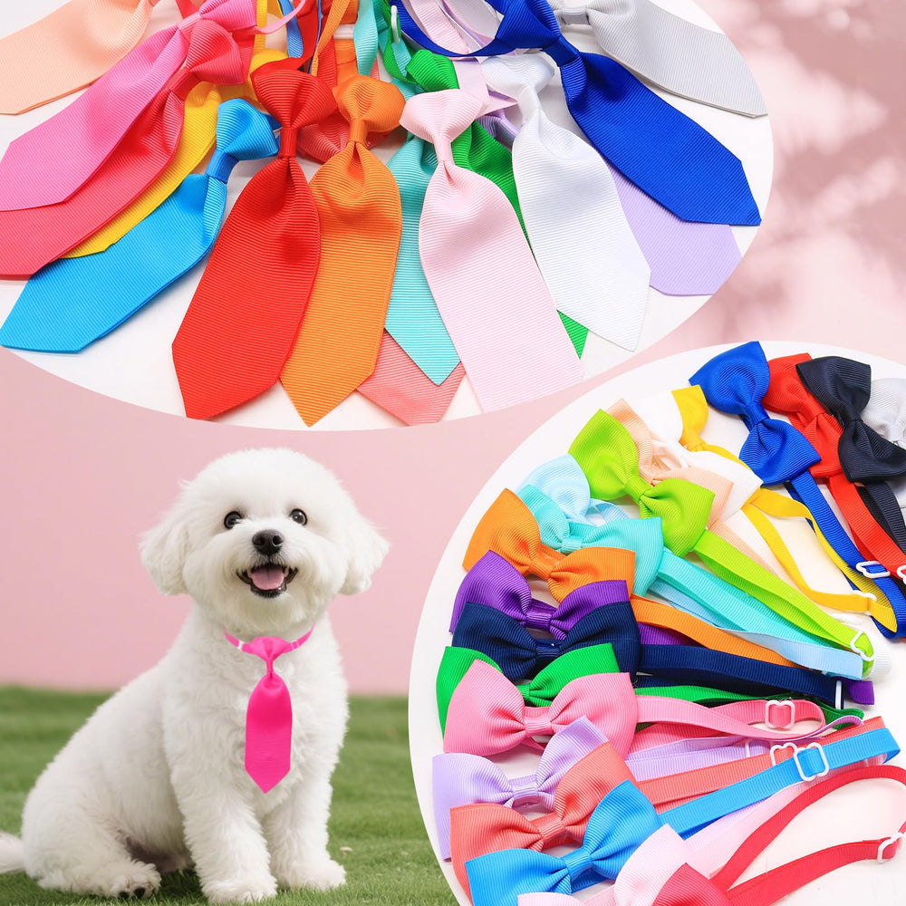 Mruq Pet small to medium bow ties with soft polyester for comfy wear