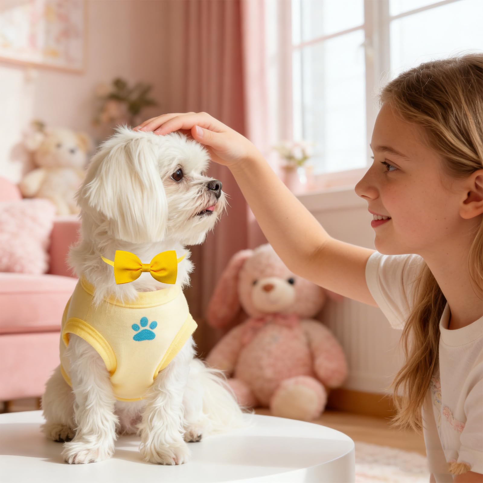 Mruq Pet soft polyester bow ties are lightweight and durable