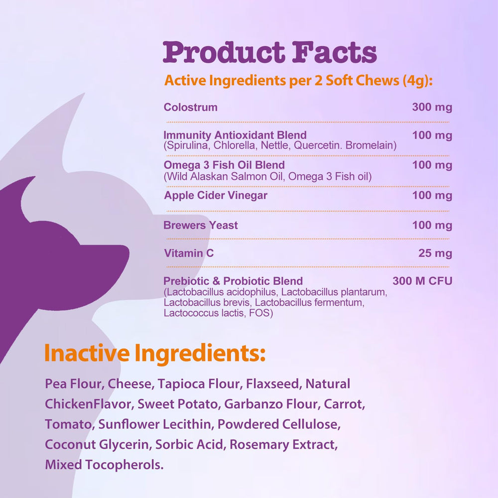 Mshuheene Dog Allergy Chews salmon oil contributing to healthier coat.