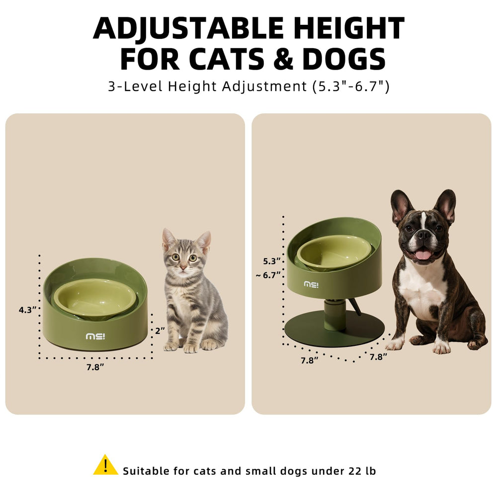 MS!MAKE SURE ceramic elevated cat bowl designed for comfortable whisker-friendly dining.