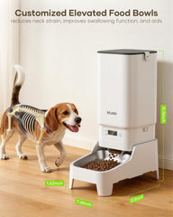 MUBBI 7L large capacity reservoir with desiccant packets helps keep kibble fresh.