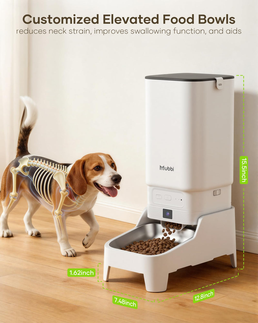 MUBBI two‑way audio feature for real-time pet interaction during meals