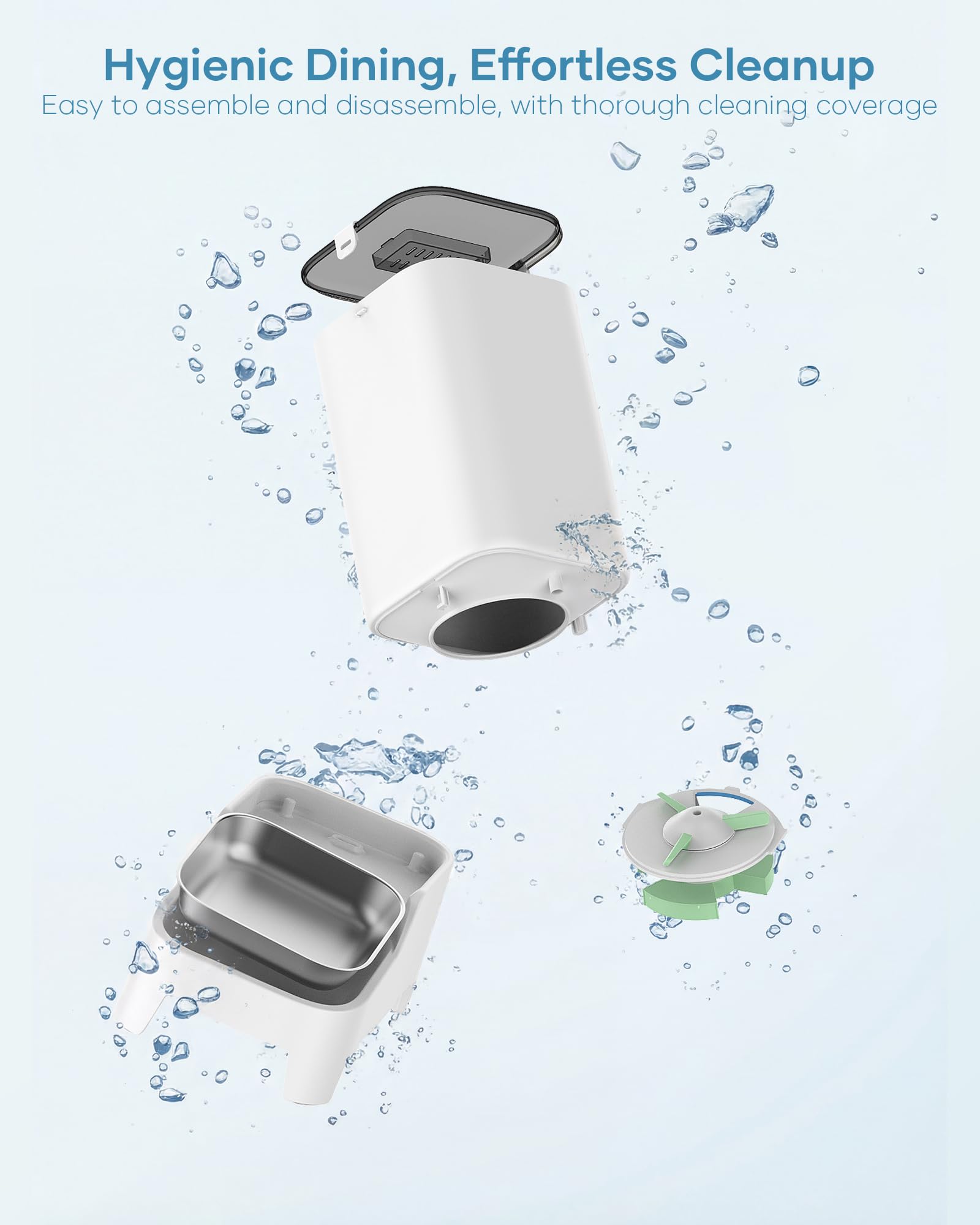 MUBBI transparent lid lets you monitor remaining food levels at a glance.