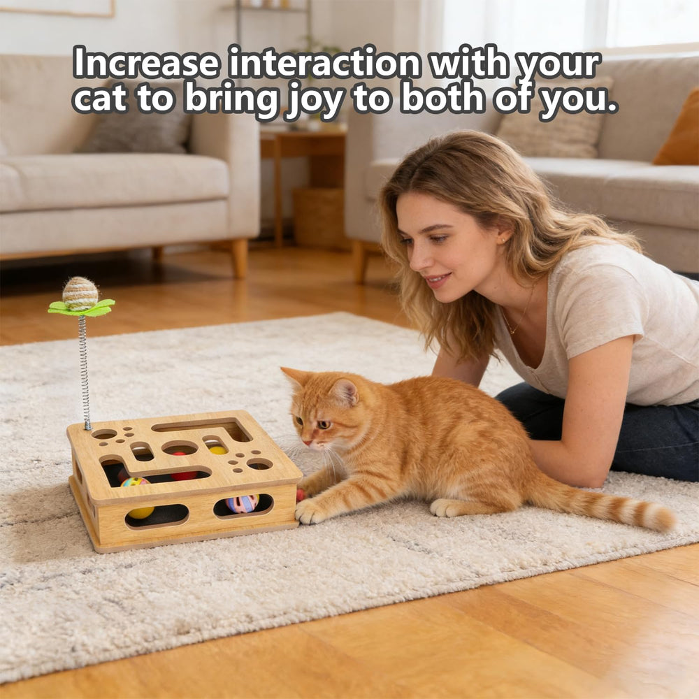MUCAOL cat nail-file toy in use demonstrates natural claw maintenance while entertaining.