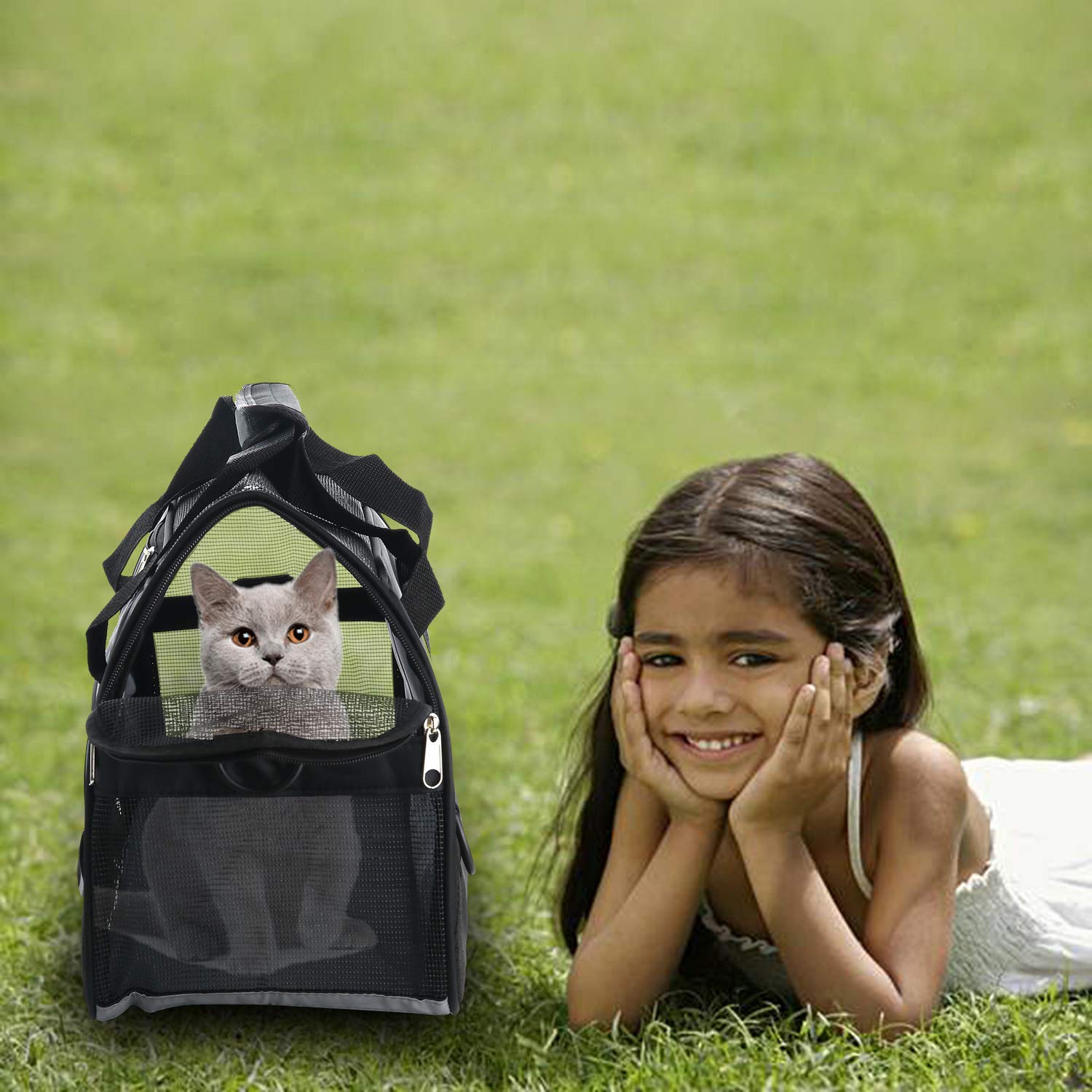 MuchL carrier features side bags to store snacks and small items.