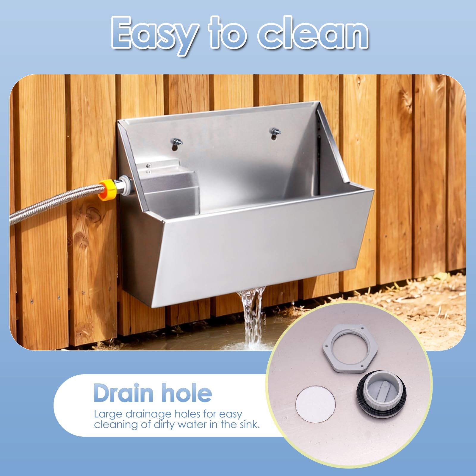 MUDUOBAN bottom drainage hole for easy cleaning and maintenance