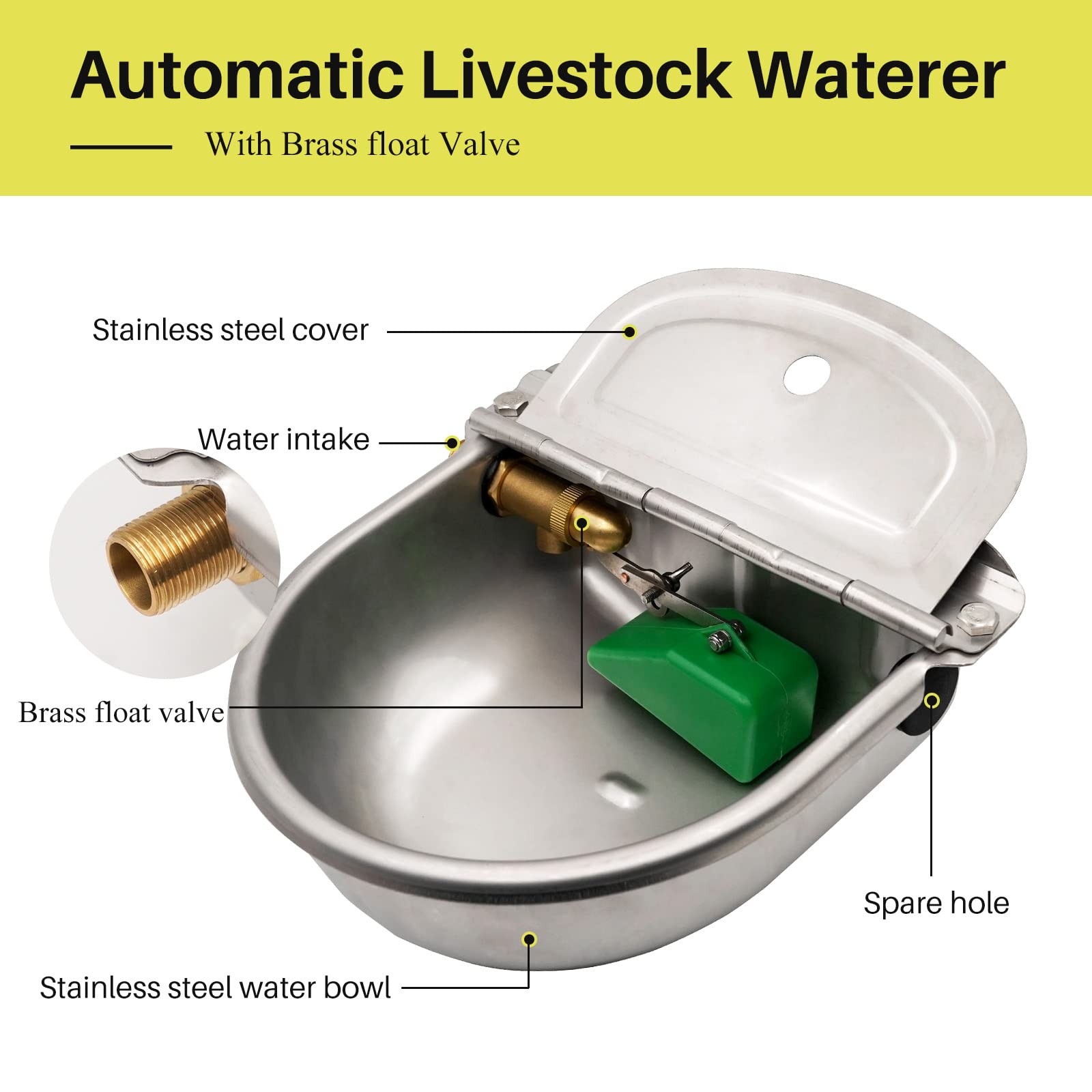 MUDUOBAN outdoor waterer beside a coop demonstrates multi-animal capacity.