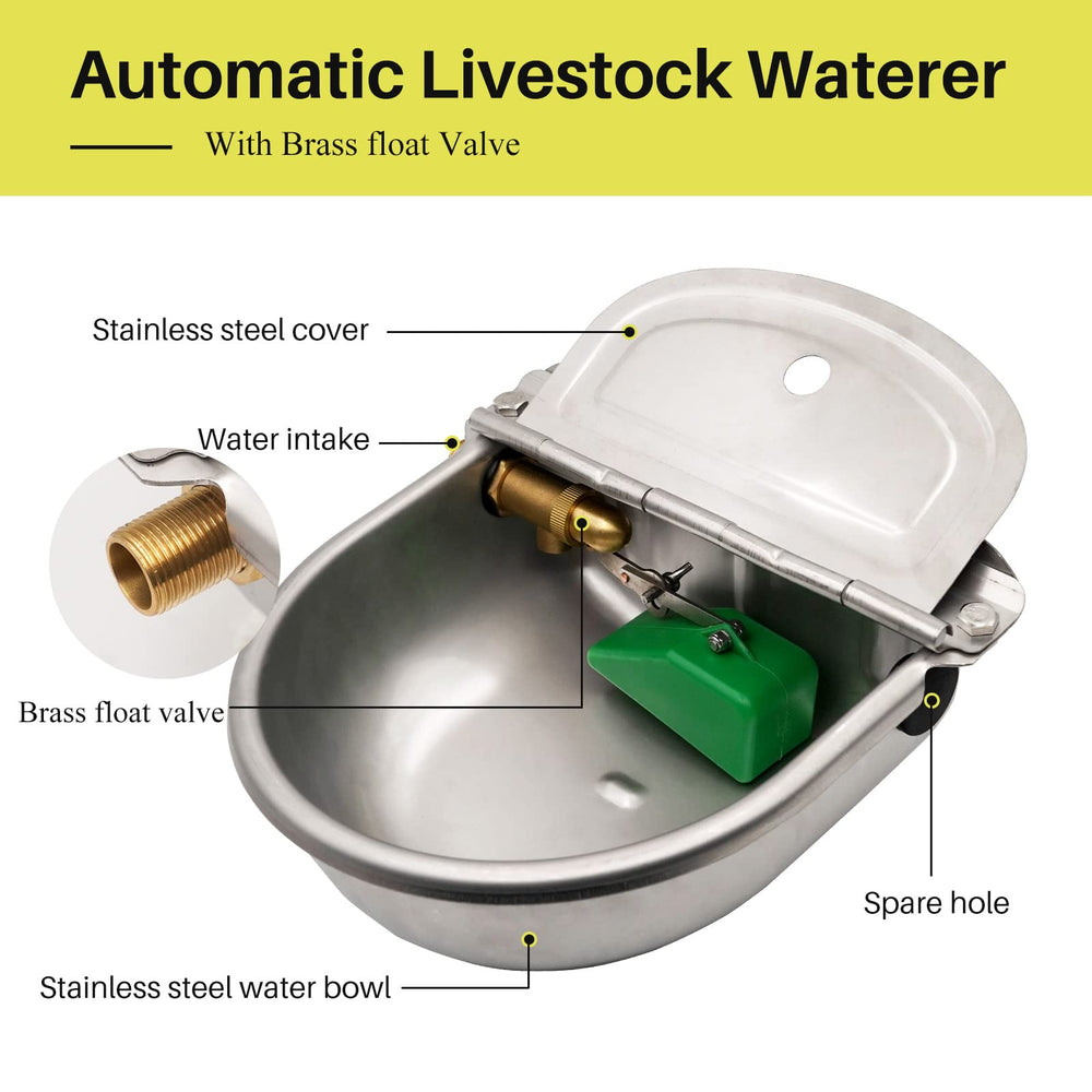MUDUOBAN outdoor waterer beside a coop demonstrates multi-animal capacity.