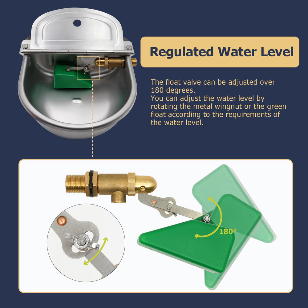 MUDUOBAN adjustable water level shown via wing nut access.