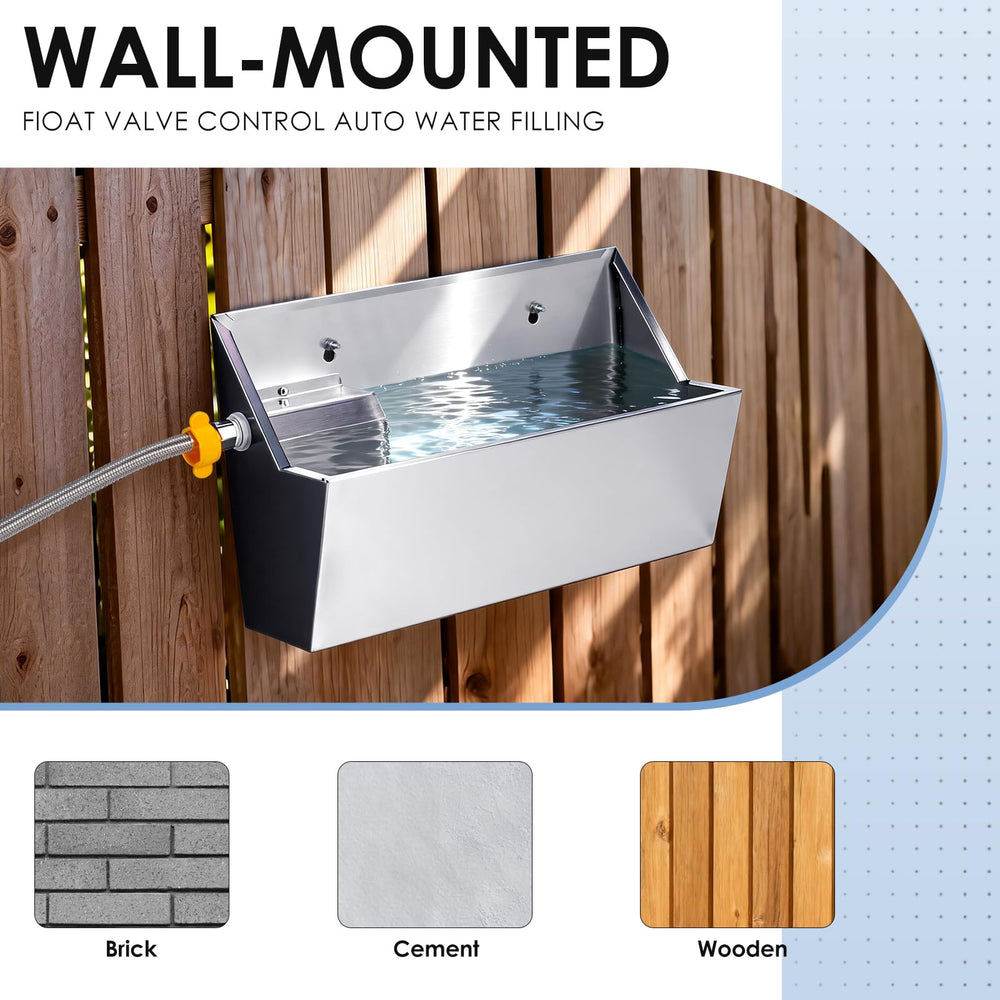 MUDUOBAN wall‑mount compatible waterer fits compact spaces neatly