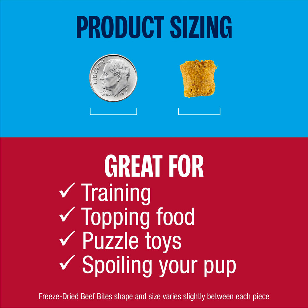 Beef Bites added to kibble as a flavorful meal mixer