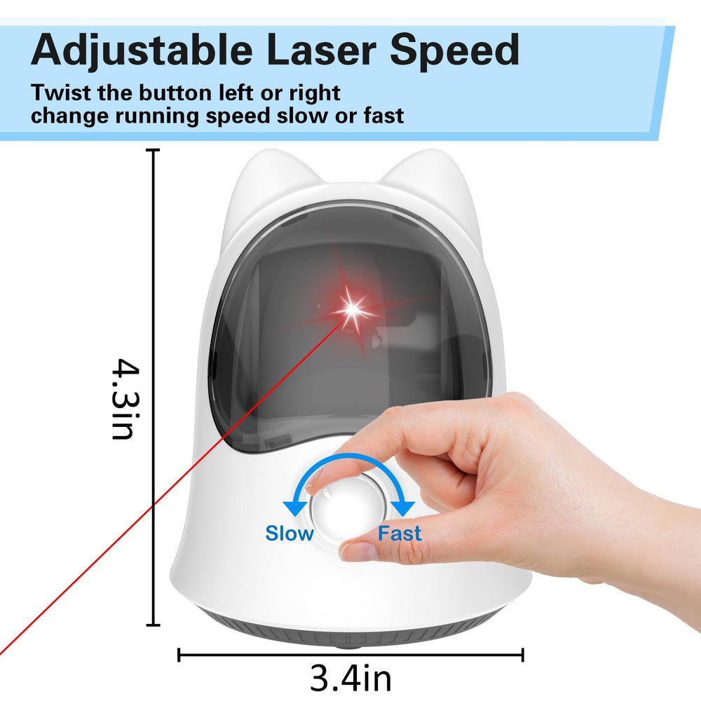 Muhhiba Cat Laser Toy rechargeable battery enables long play sessions.