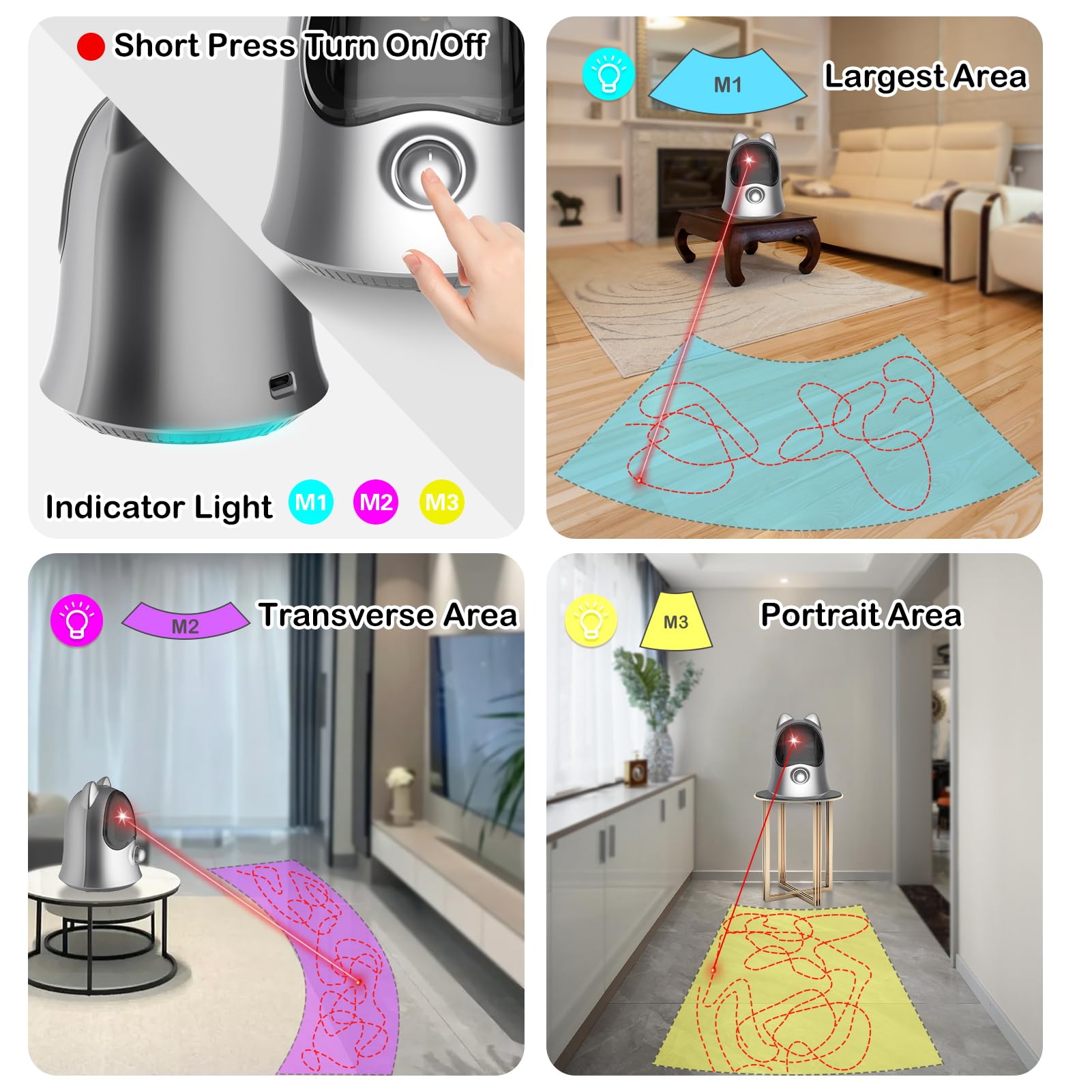 Muhhiba cat laser toy speed control for customized excitement