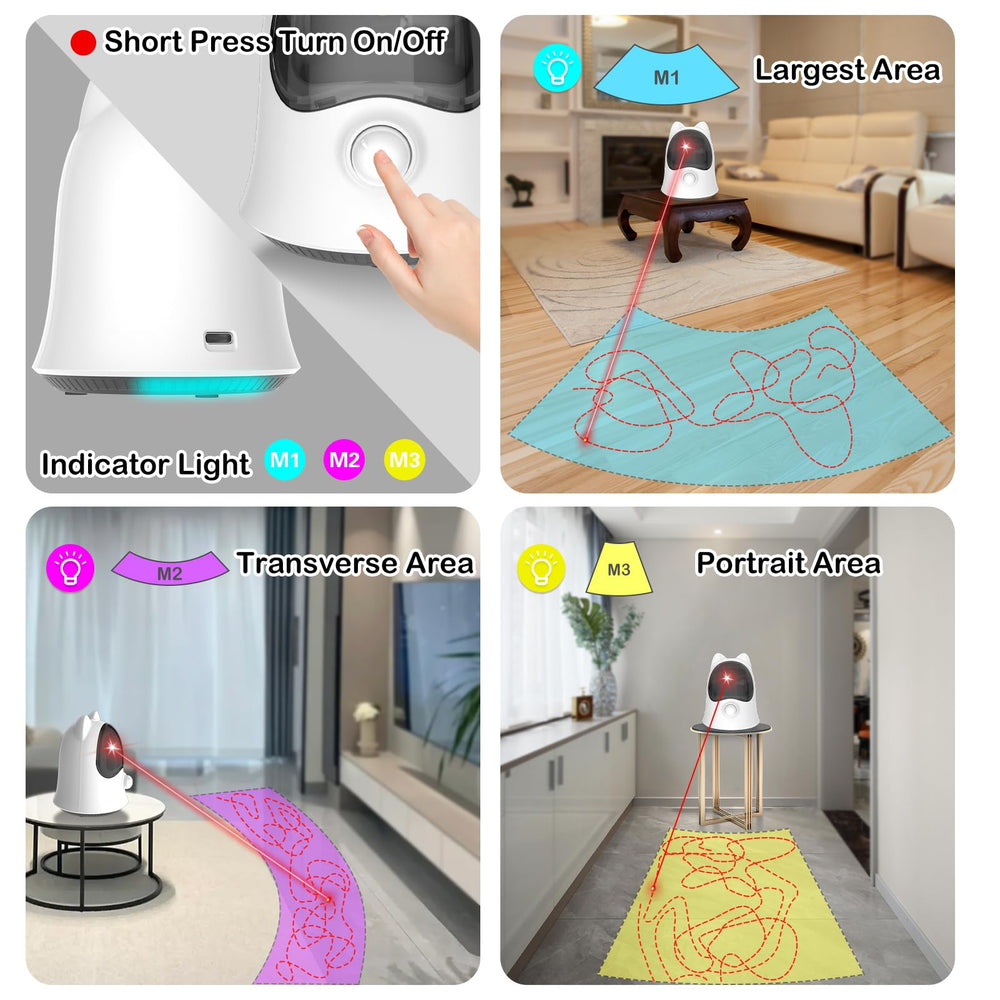 Muhhiba Cat Laser Toy speed control to tailor play intensity.