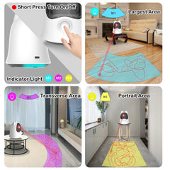 Muhhiba Cat Laser Toy speed control to tailor play intensity.
