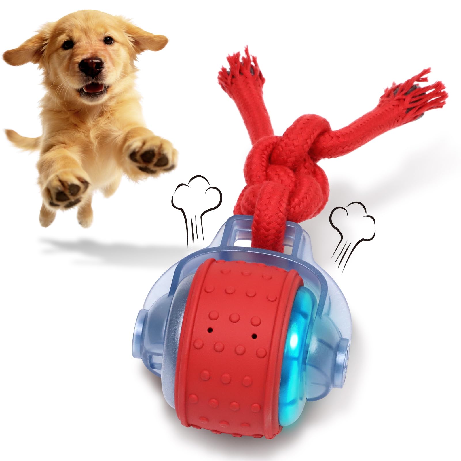 Muhhiba interactive dog toy ball and rope ready for engaging playtime indoors
