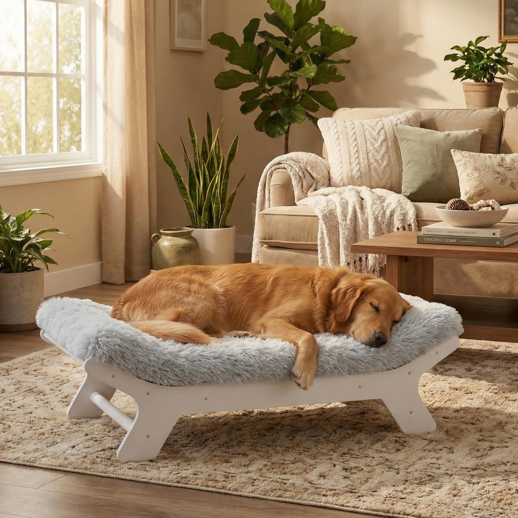 Muihood dog-bed-size-lg-80lbs-capacity ideal for larger dogs up to eighty pounds.