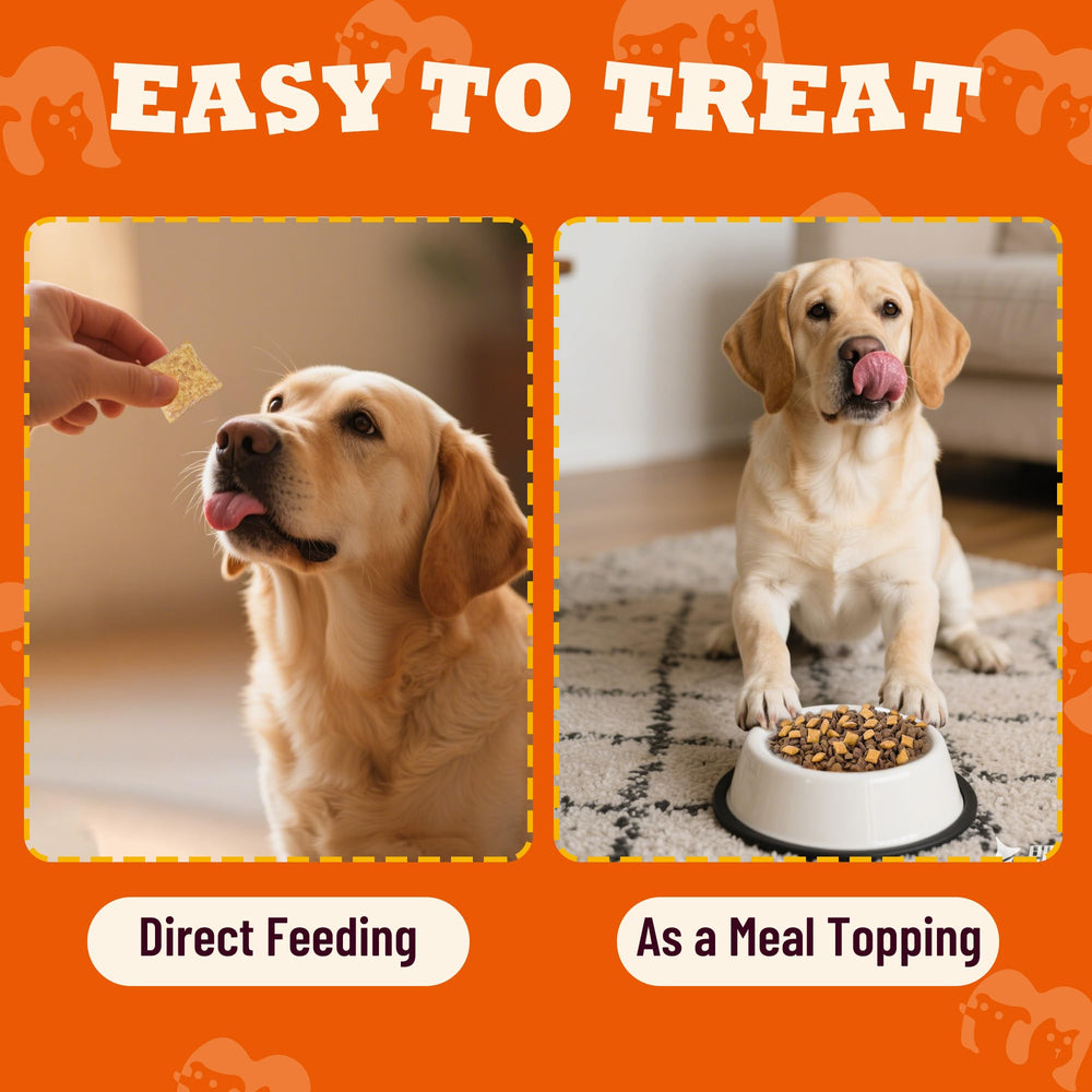 MULTIBITES indoor-cat friendly snack can be served alone or as a topper.