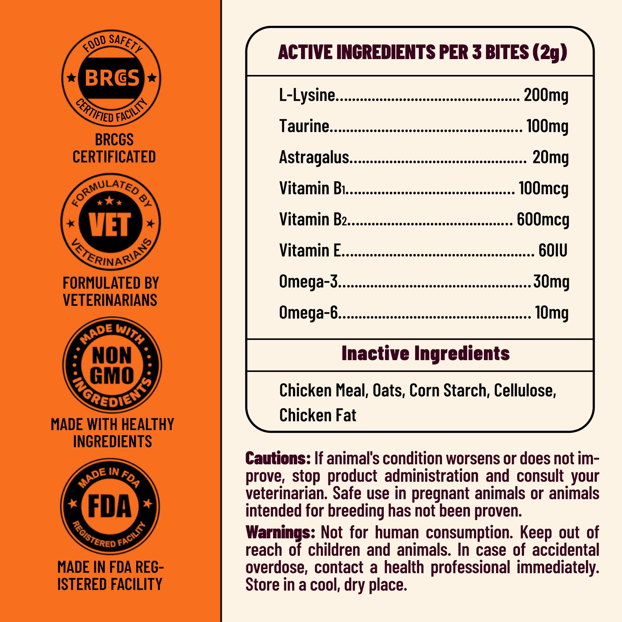 MULTIBITES large-capacity lysine treat jar ideal for multi-pet households